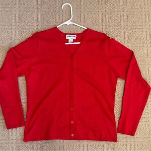 Women’s Pendleton Red Silk Cardigan Sweater